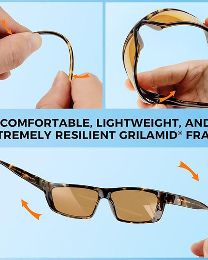KastKing Huzzah Polarized Sport Sunglasses for Men and Women, Ideal for Driving Fishing Cycling and Running,UV Protection
