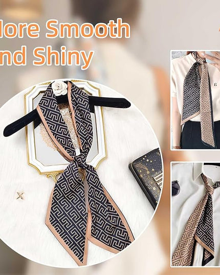 Dailyacc Hair Scarf for Women Fashion Silky Satin Headscarf Wrap Breathable Lightweight Neck Scarves For Handbag