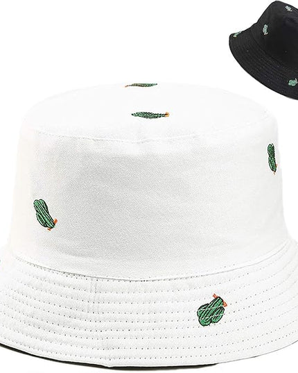 Malaxlx Unisex Bucket Hat Beach Sun Hat Aesthetic Fishing Hat for Men Women Teens, Reversible Double-Side-Wear