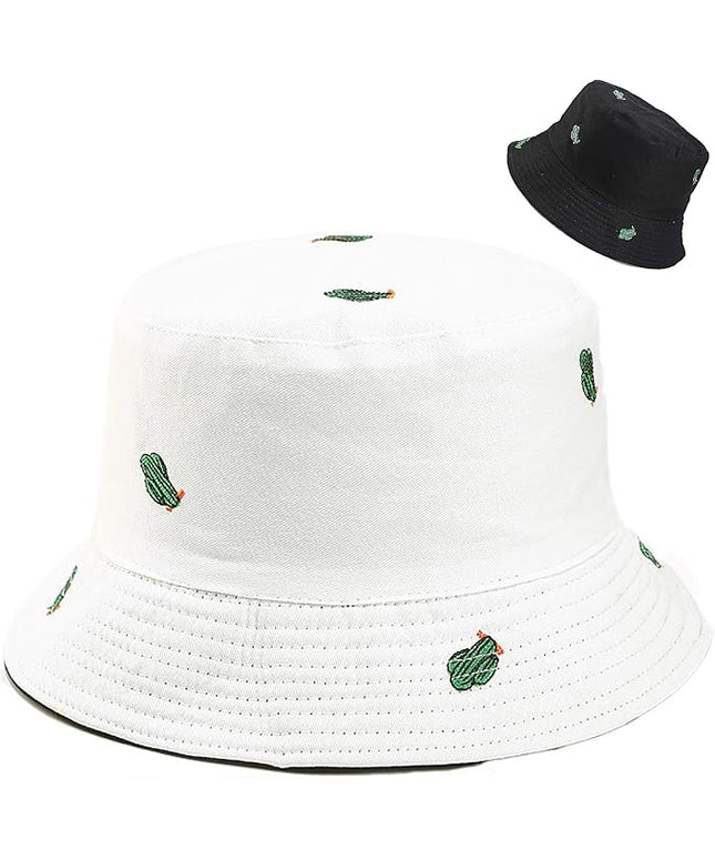 Malaxlx Unisex Bucket Hat Beach Sun Hat Aesthetic Fishing Hat for Men Women Teens, Reversible Double-Side-Wear
