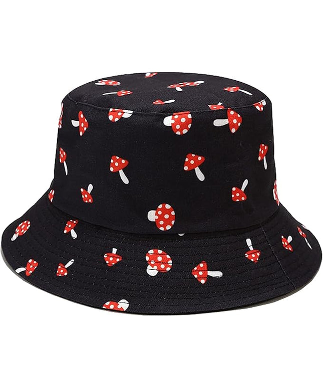 Mashiaoyi Unisex Print Double-Side-Wear Reversible Bucket Hat