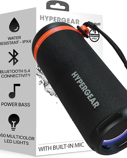 HyperGear SoundTower Bluetooth Speaker, 10W Portable Speakers Bluetooth Wireless Pairing for Shower Speaker, Beach Audio Blue Tooth Speakers Outdoor, Loud Boosted Bass HD Sound BT5.4