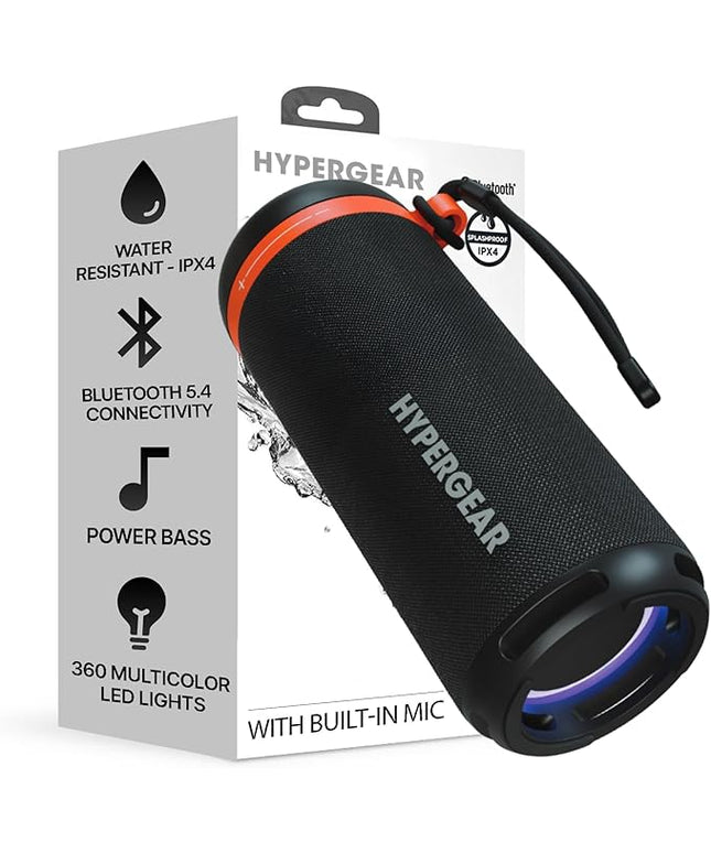 HyperGear SoundTower Bluetooth Speaker, 10W Portable Speakers Bluetooth Wireless Pairing for Shower Speaker, Beach Audio Blue Tooth Speakers Outdoor, Loud Boosted Bass HD Sound BT5.4