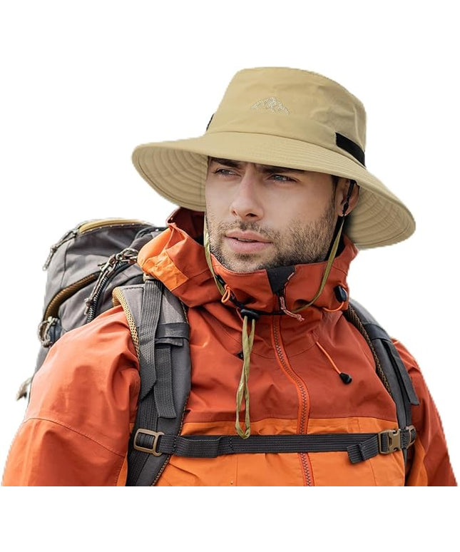 TOP-EX L/XL/XXL UV50+ Waterproof Bucket Sun Hat for Fishing Golf Hiking All-Weather Outdoor Rain Hat Stiff Brim