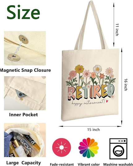 AUSVKAI Canvas Tote Bag Aesthetic for Women, Cute Reusable Cloth Cotton Bags for College Shopping Beach Grocery Trendy Gifts