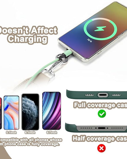 XANGNIER Clip and Go Strap for Phone with Wallet Crossbody, Phone Strap with Zippered Wallet, Adjustable Anti Theft Cellphone Lanyard for Women, Cellphone Chain Accessories,Multicolor 21