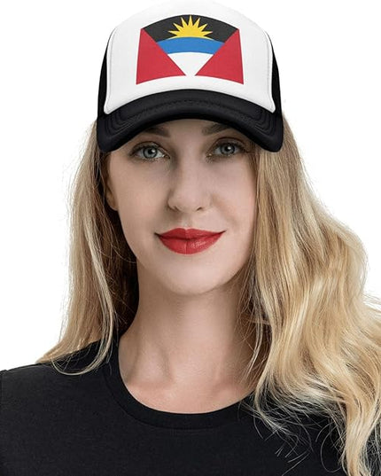 Cute Flag Baseball Cap for Men Women Mesh Trucker Hat Adjustable Patriotic Snapback Baseball Hat for Sports Running