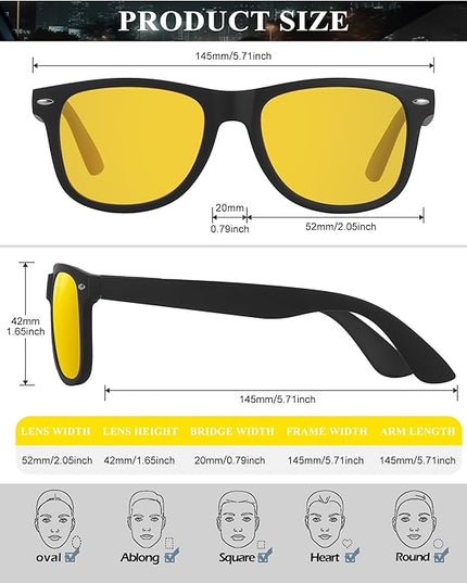 KALIYADI Polarized Sunglasses for Men and Women Semi-Rimless Frame Driving Sun glasses UV Blocking
