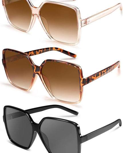Dollger Oversized Square Sunglasses for Women Big Large Wide Fashion Shades for Men UV Protection Unisex