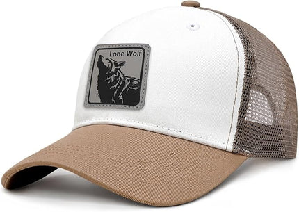 Animal Trucker Hats Leather Pattern Adjustable Snapback Mesh Animal Baseball Cap for Men