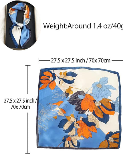 Dailyacc Hair Bandanas Scarf For Women Lightweight Fashion Neck Silk Satin Head Scarves For Sleeping Handbags Scarf