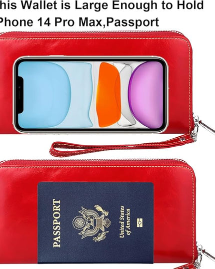 Lavemi Small Compact Women Wallet RFID Blocking Genuine Leather Bifold Purse with ID Windows