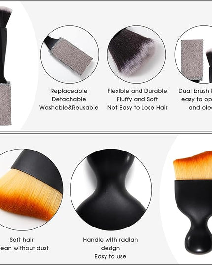 3 PCS Car Interior Detail Dust Brush,Soft Car Interior Detailing Kit Tools,Dash Duster Brush for Auto,Truck,SUV,RV Interior Cleaning