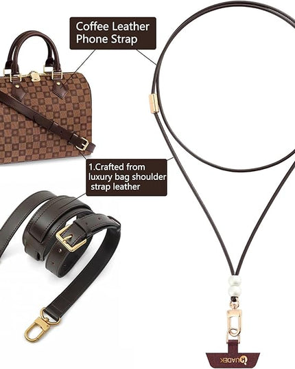 2-in-1 Utility Lanyard phone strap wrist strap-Leather