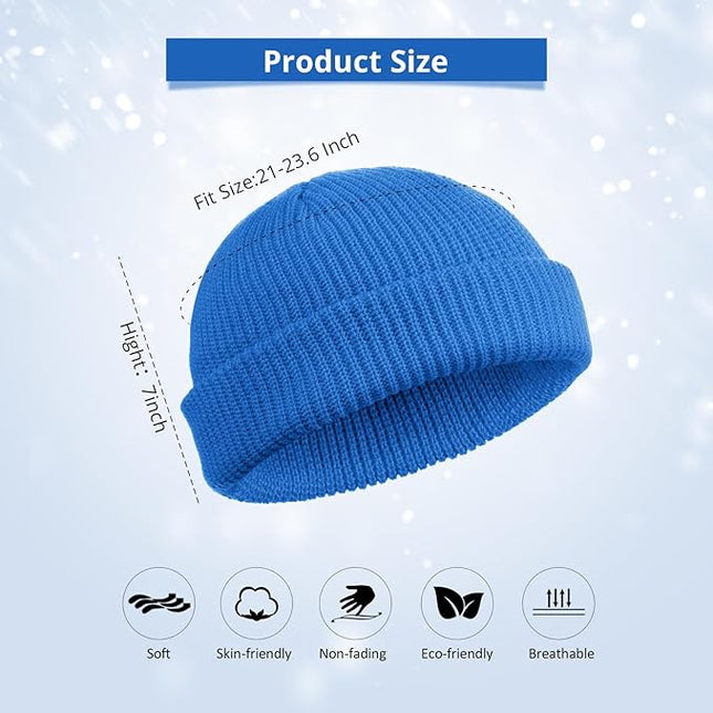SATINIOR Trawler Beanie Watch Hat Roll-up Edge Skullcap Fisherman Beanie for Women Men