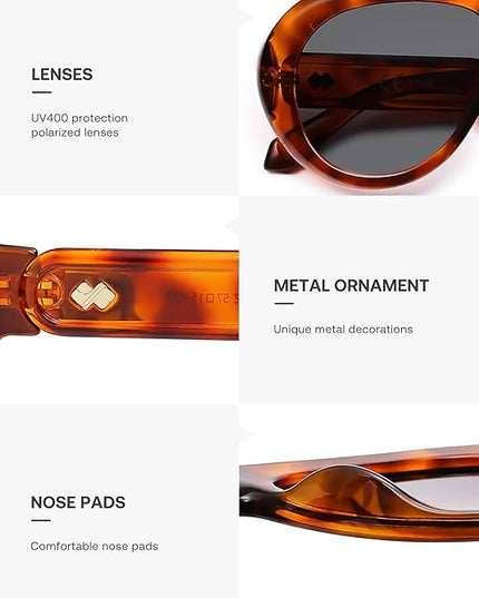 SOJOS Trendy Oversized Polarized Aviator Sunglasses Womens Men Retro Vintage 70s Style UV Protection Sun Glasses SJ2390