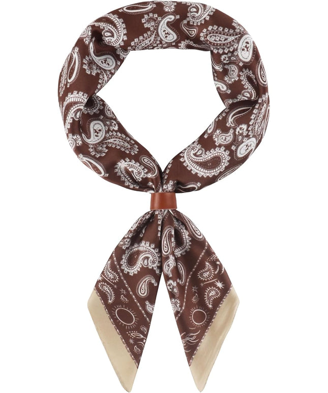 27.5 Inches Square Silk Feeling Neck Scarf for Men Necktie Silk Bandanas Pocket Square Cowboy Scarves