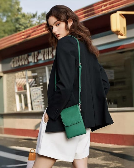 BOSTANTEN Vegan Leather Small Crossbody Bags for Women Designer Cell Phone Bag Wallet Purses Adjustable Strap
