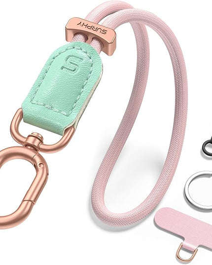 SURPHY Phone Wrist Strap, Keychain Wristlet, Phone Strap Charm with Tether Tab, Cellphone Lanyard Wrist, Key Chain for Women