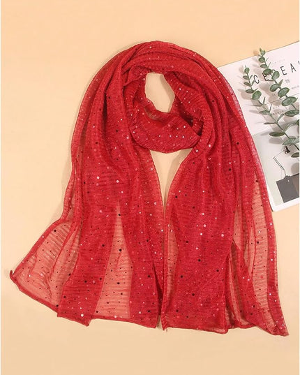 Floerns Women's Sequin Bandana Square Scarf Silk Scarves Mesh Shawl and Wrap for Evening Dresses