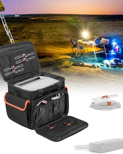 Trunab Carrying Case Compatible with ECOFLOW River/River 2/River Pro, Storage Bag with Waterproof Bottom and Front Pockets for Charging Cable and Accessories