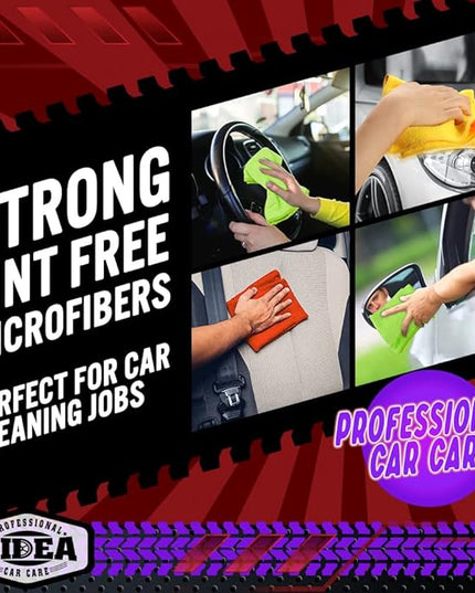 AIDEA Microfiber Cleaning Cloth 10PK, Micro Fiber Cloth for Cleaning Cars, Premium All Purpose Car Towels, Dusting Cloth Cleaning Rags SUVs, House, Kitchen, Window, Workshops, 12"×12"