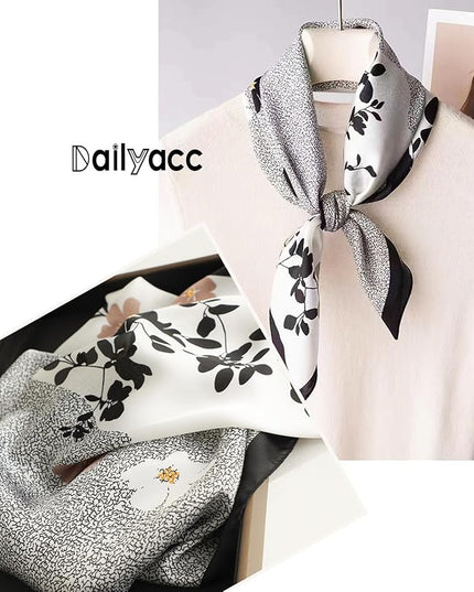 Dailyacc Hair Bandanas Scarf For Women Lightweight Fashion Neck Silk Satin Head Scarves For Sleeping Handbags Scarf