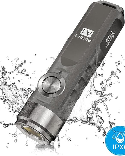 RovyVon A1 Gen 4 Rechargeable EDC Keychain Flashlight 650 Lumens High Lumens Outdoor Mini Keychain Light for Everyday Carry, Camping, Thanksgiving (Grey)