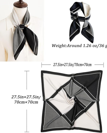 Neck Scarf For Womens Silky Head Scarves Hair Bandanas Square Scarf Fashion Accessories lightweight