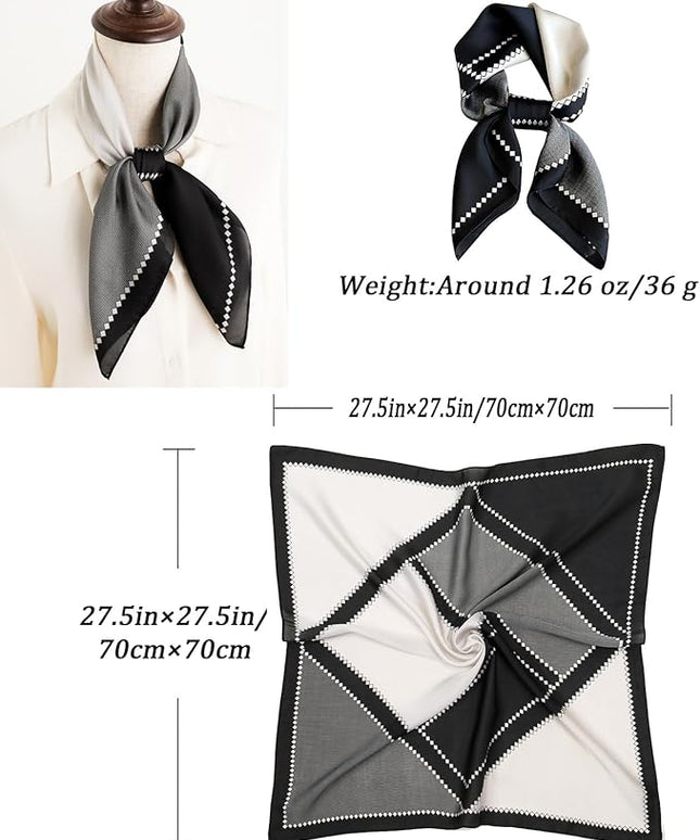 Neck Scarf For Womens Silky Head Scarves Hair Bandanas Square Scarf Fashion Accessories lightweight