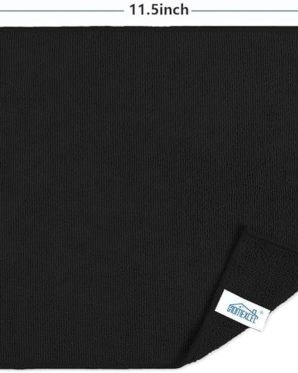 HOMEXCEL Black Microfiber Cleaning Cloth, 50 Pack Cleaning Towels for Kitchen, Lint Free, Scratch-Free, Highly Absorbent, and Reusable Cleaning Rags for House, Window and Glass, Cars, 11.5 X11.5 inch