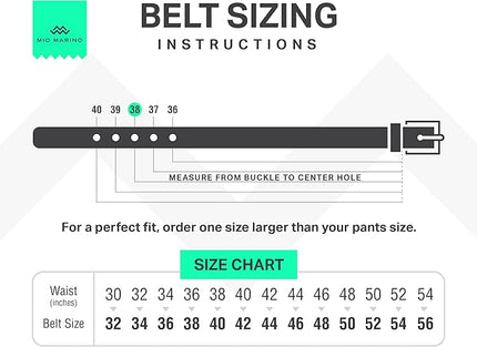 Marino’s Premium Belt Men, Genuine Leather Dress Belt for Men, Casual Mens Belt in Gift Box