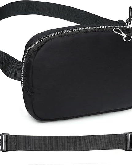 Mini Belt Bag for Women, RFID Small Fanny Pack, Womens Fashion Waist Packs with Extender Strap, Crossbody Bum Bags