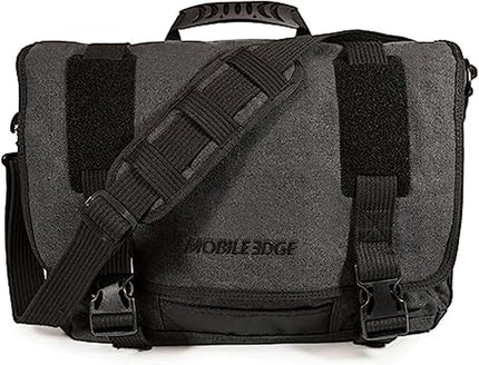 Mobile Edge Laptop Eco Messenger Eco-Friendly, 17.3 Inch Cotton Canvas, Charcoal for Men, Women, Business, MECME5, Ash