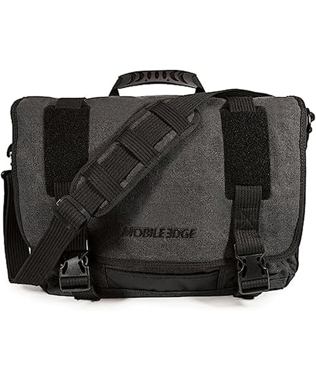 Mobile Edge Laptop Eco Messenger Eco-Friendly, 17.3 Inch Cotton Canvas, Charcoal for Men, Women, Business, MECME5, Ash
