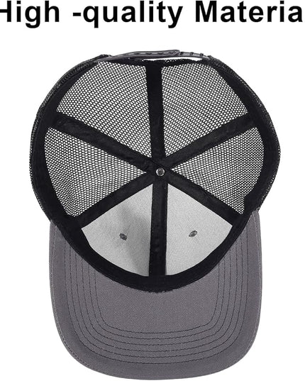 kozinu Unisex Trucker Hats Blank Mesh Snapback Hats Sport Plain Baseball Caps Adjustable Fitted Hat