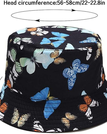 XYIYI Cute Bucket Hat Beach Fisherman Hats for Women, Reversible Double-Side-Wear