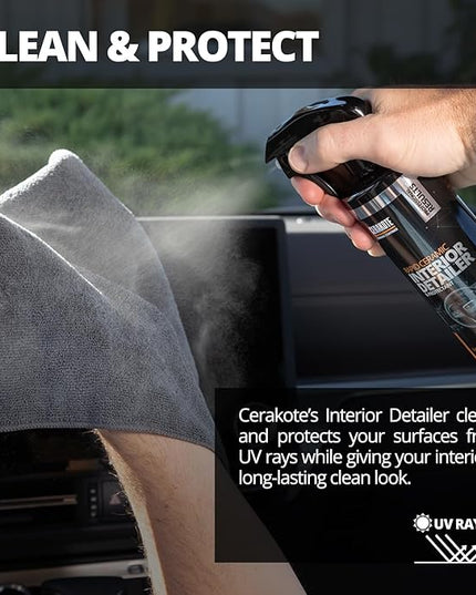 CERAKOTE Rapid Ceramic Interior Detailer and Protectant (28 fl oz.) – Quick and Easy – Multi-Surface Safe – Interior Car Cleaner Spray – Dry to the Touch – Clean and Protect Your Car, Truck, or SUV
