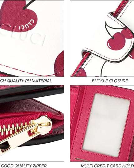 CLUCI Wallet For Women PU Leather RFID Blocking Womens Wallet Bifold Card Holder with ID Window Gifts for Women Birthday | RFID Blocking, Designer, Trifold, Card Holder, ID Window