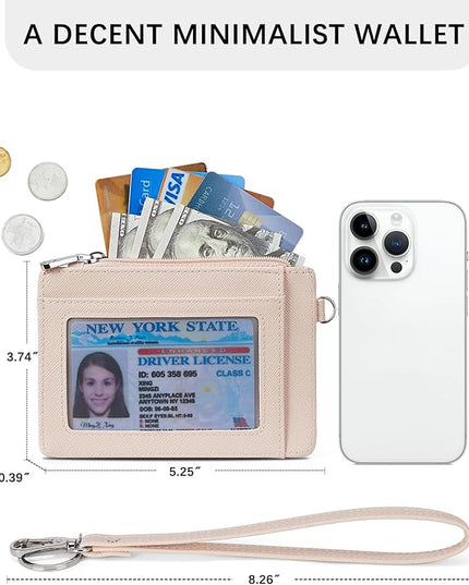 BOSTANTEN Small Wallet For Women RFID Leather Credit Card Holder Slim Wristlet Keychain Wallet With Zipper Pocket