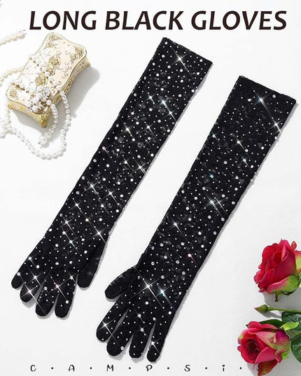 Campsis Floral Lace Gloves Long Lace Gloves