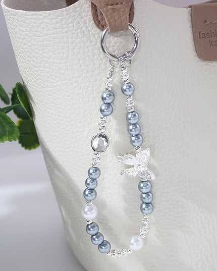 Beaded Phone Wrist Strap,Crystal Keychain Wristlet,Camera Strap Wrist,Cute Phone Chain Wristlet Purse Bag Charms