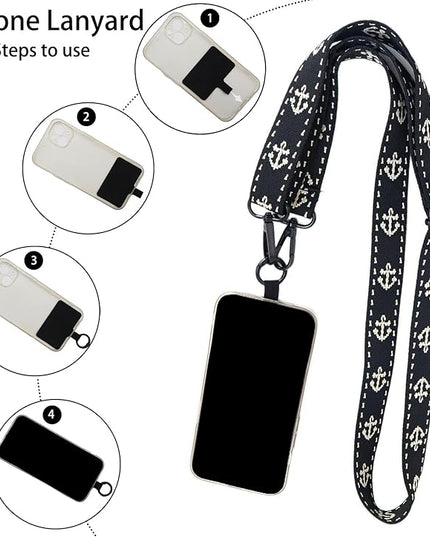 Adjustable 1" Width Phone Crossbody Lanyard and Wristlet Strap - Gift For The Lover In Your Life