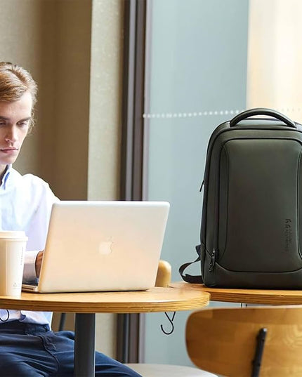 hk Laptop Backpack for Men with USB Charging Port for Business Work College Travel (Green, 17.3 inch)