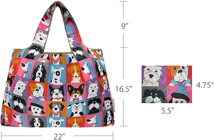 allydrew Large Foldable Tote Nylon Reusable Grocery Bags