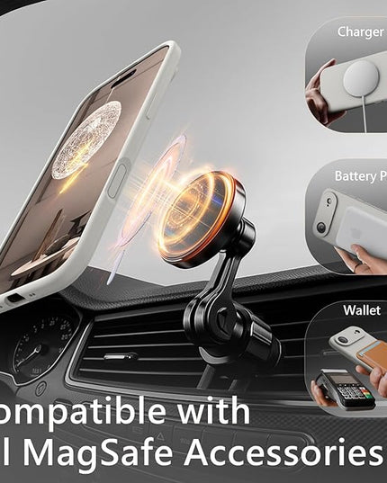 FireNova Magnetic for iPhone Air Case, Compatible with MagSafe, [Integrated Silicone Camera Control Button] [Camera Protection] Microfiber Lining Phone Case for iPhone 17 Air, 6.5", Natural Titanium