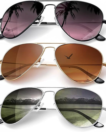 KALIYADI Classic Aviator Sunglasses for Men Women Driving Sun glasses Polarized Lens UV Blocking