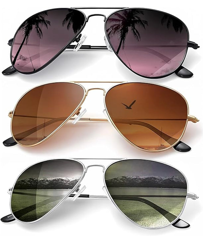 KALIYADI Classic Aviator Sunglasses for Men Women Driving Sun glasses Polarized Lens UV Blocking