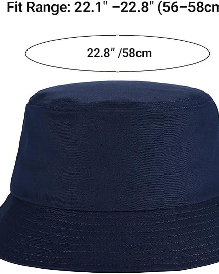 Umeepar Unisex Cotton Packable Bucket Hat Sun Hat Plain Colors for Men Women