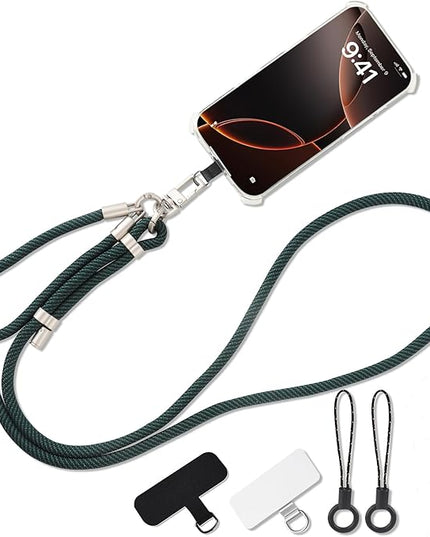 3-in-1 Adjustable Phone Lanyard Crossbody Cell Phone Neck Strap Universal Mobile Wrist Lanyard